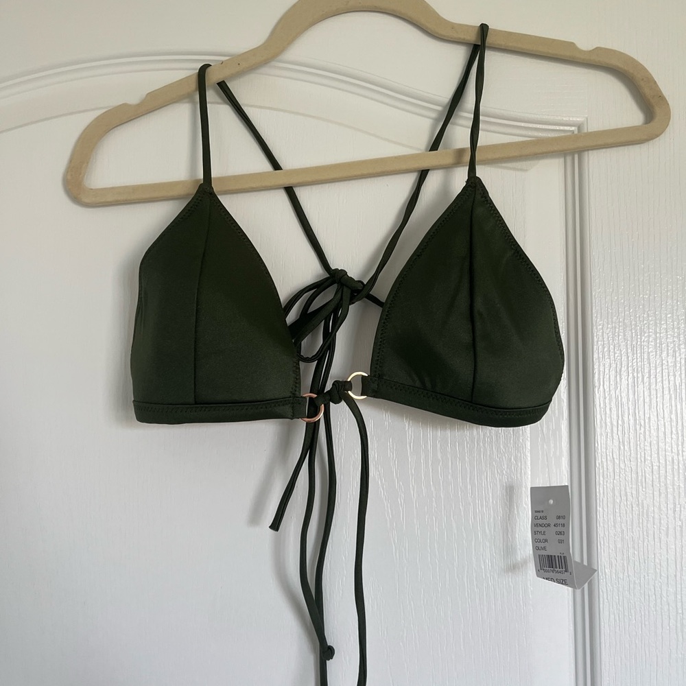 LA Hearts bikini top, green, Size M
